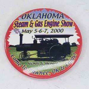 Oklahoma Steam Gas Engine Show 2000 Button Pin Pawnee